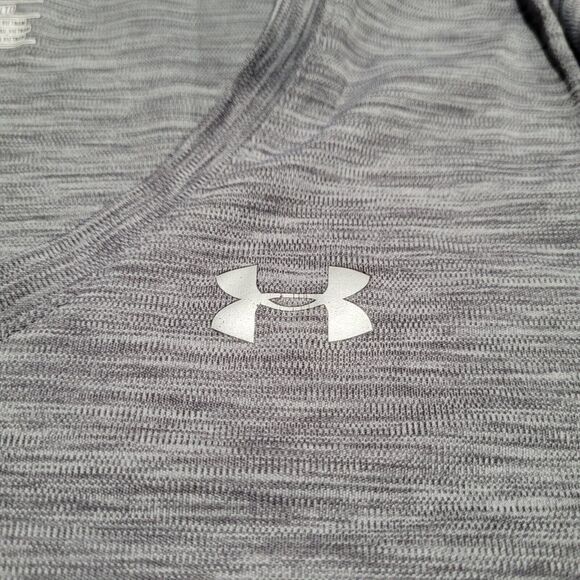 Under Armour UA HeatGear Tiger Twist Tech V-Neck Shirt Gray 1242207 GYM Active M - Picture 7 of 8